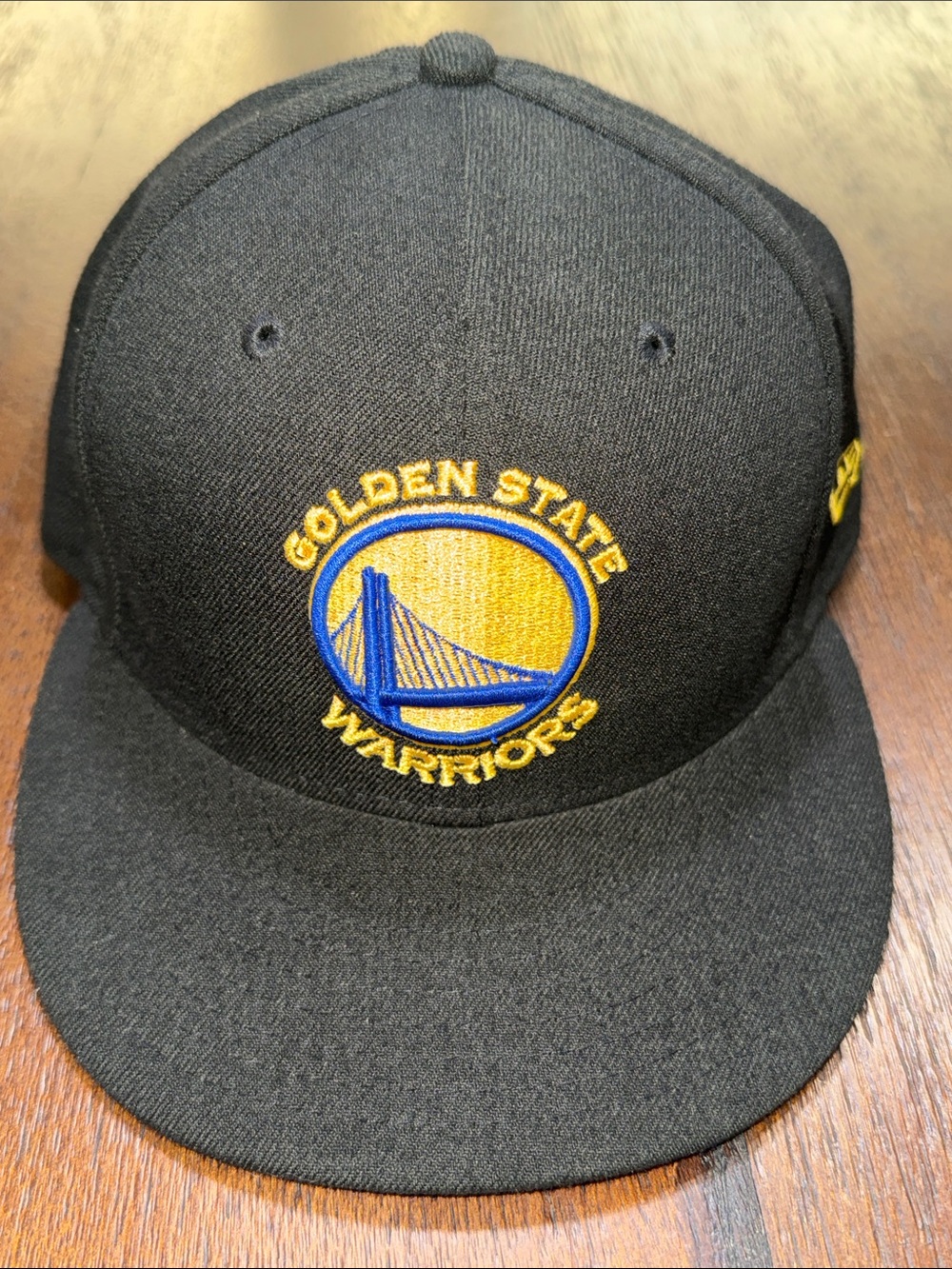 Warriors Black, Gold and Blue New Era Golden State Hat 7 - 3/4